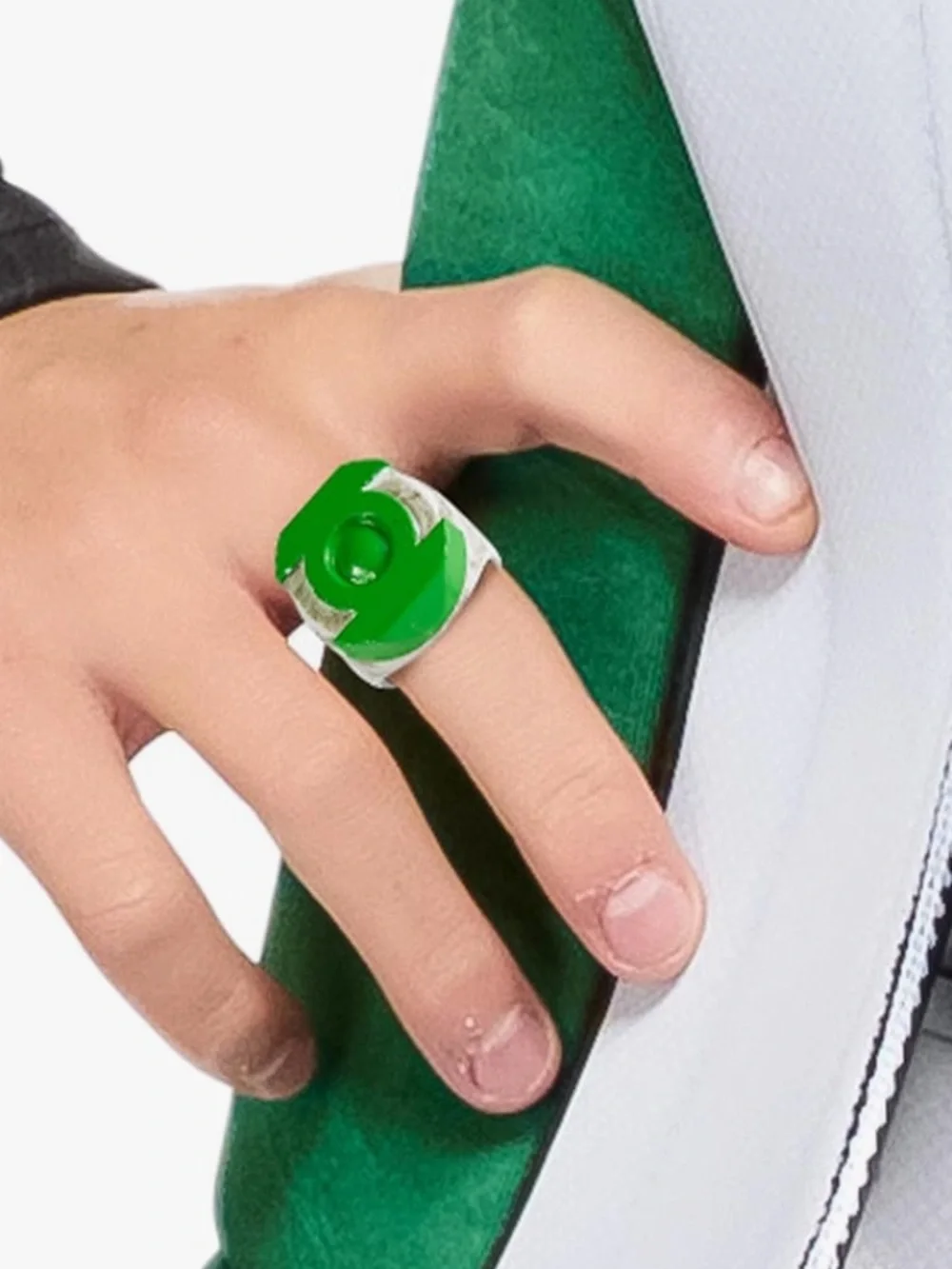 NWT Green Lantern Costume Jumpsuit with Attached Faux Jacket and Ring medium 7-8